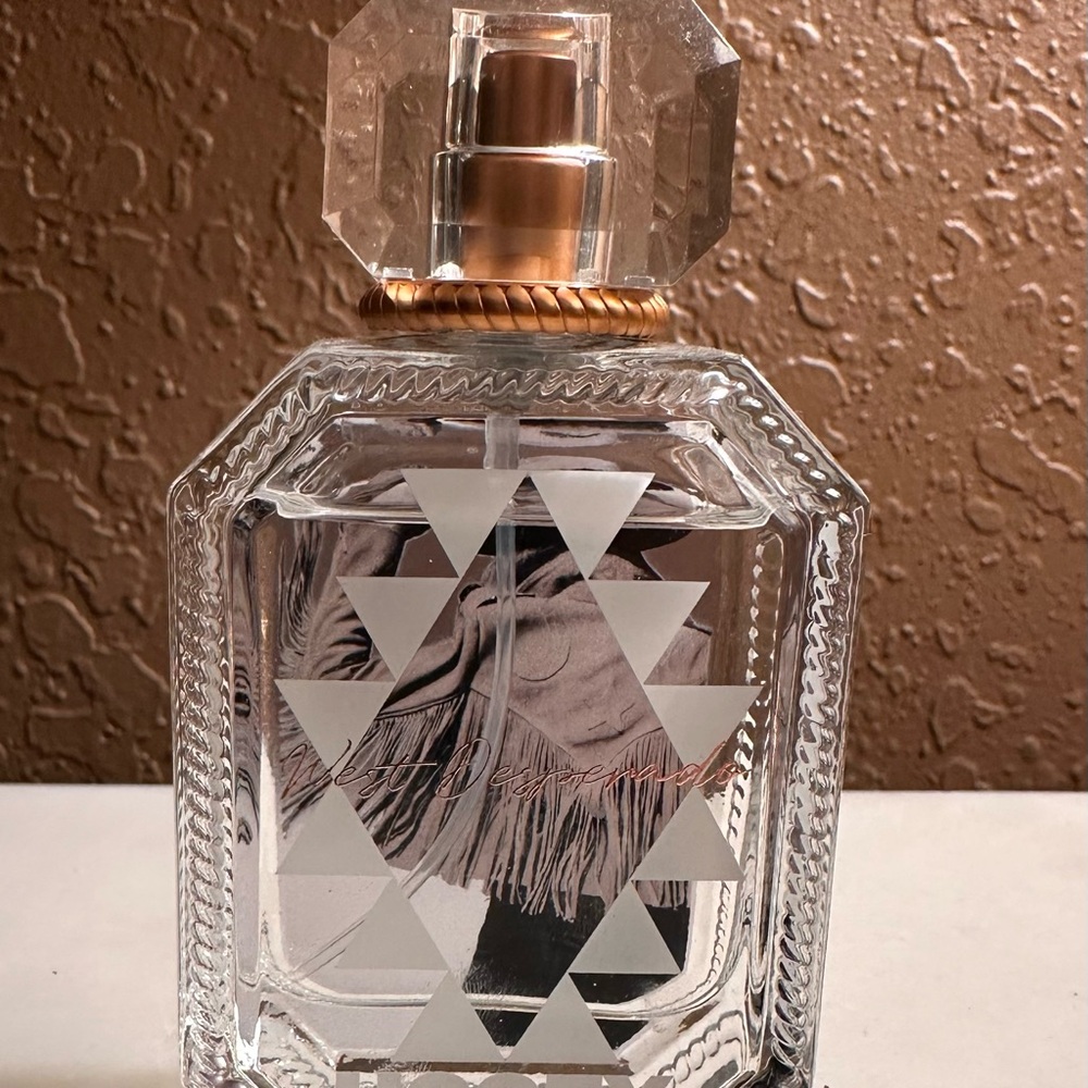 Crystal Perfume Bottle with Geometric Design